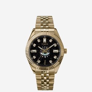 Timex x Jacquie Aiche 36mm Stainless Steel Bracelet Watch. Worn once, like new